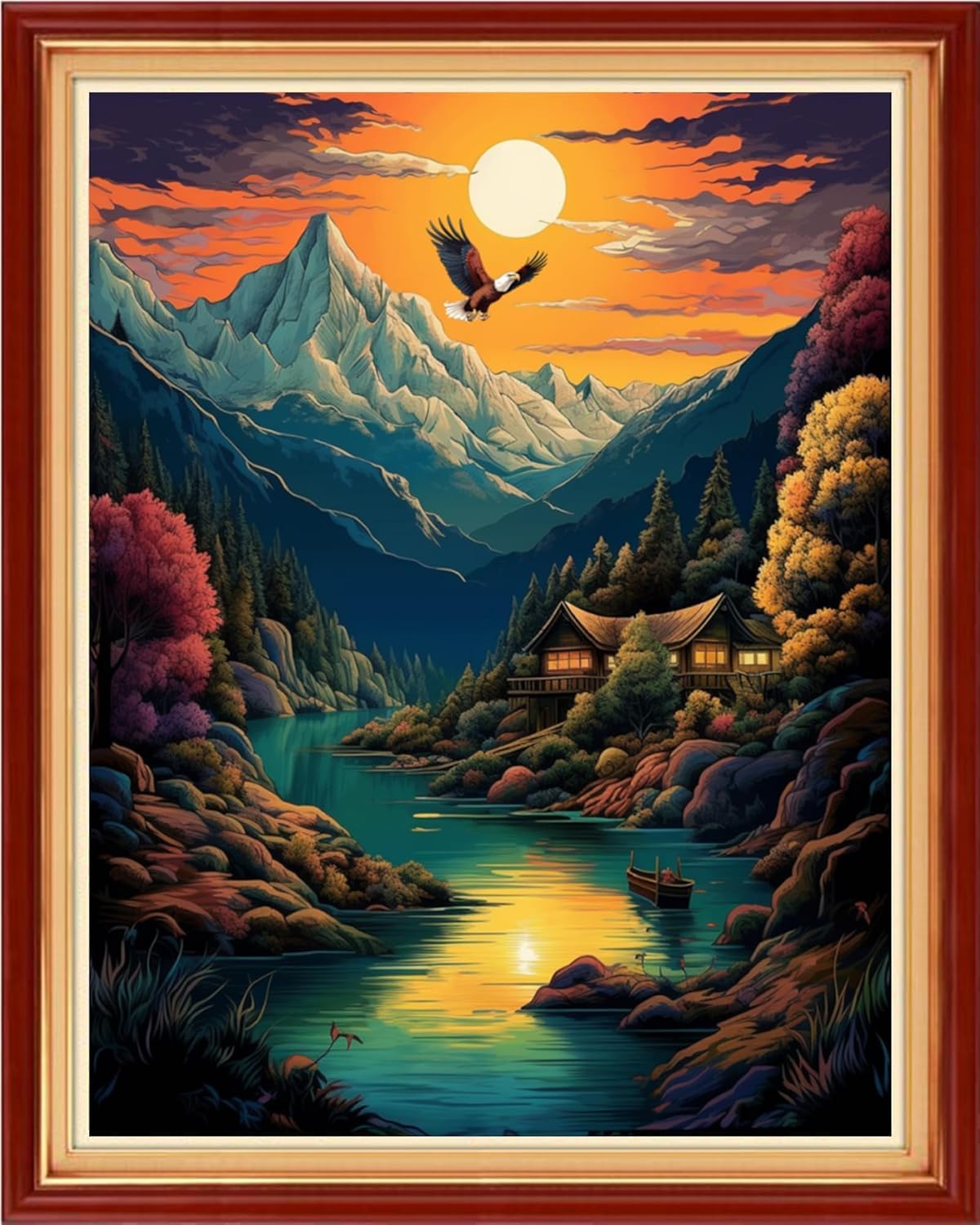 LEYIUYIU 5D Diamond Painting Kit: DIY Creative Wall Decor Craft Kit Designed for Adults and Beginners - Landscape Painting - 40x50cm