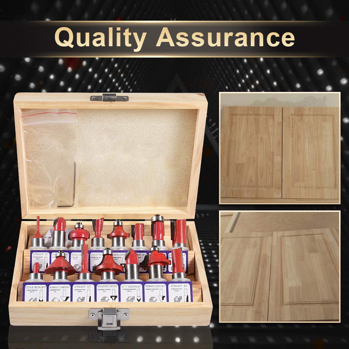 Set 15 Frese Per Legno Gueenky - Codolo 6.35mm In Carburo Di Tungsteno - Foto 13