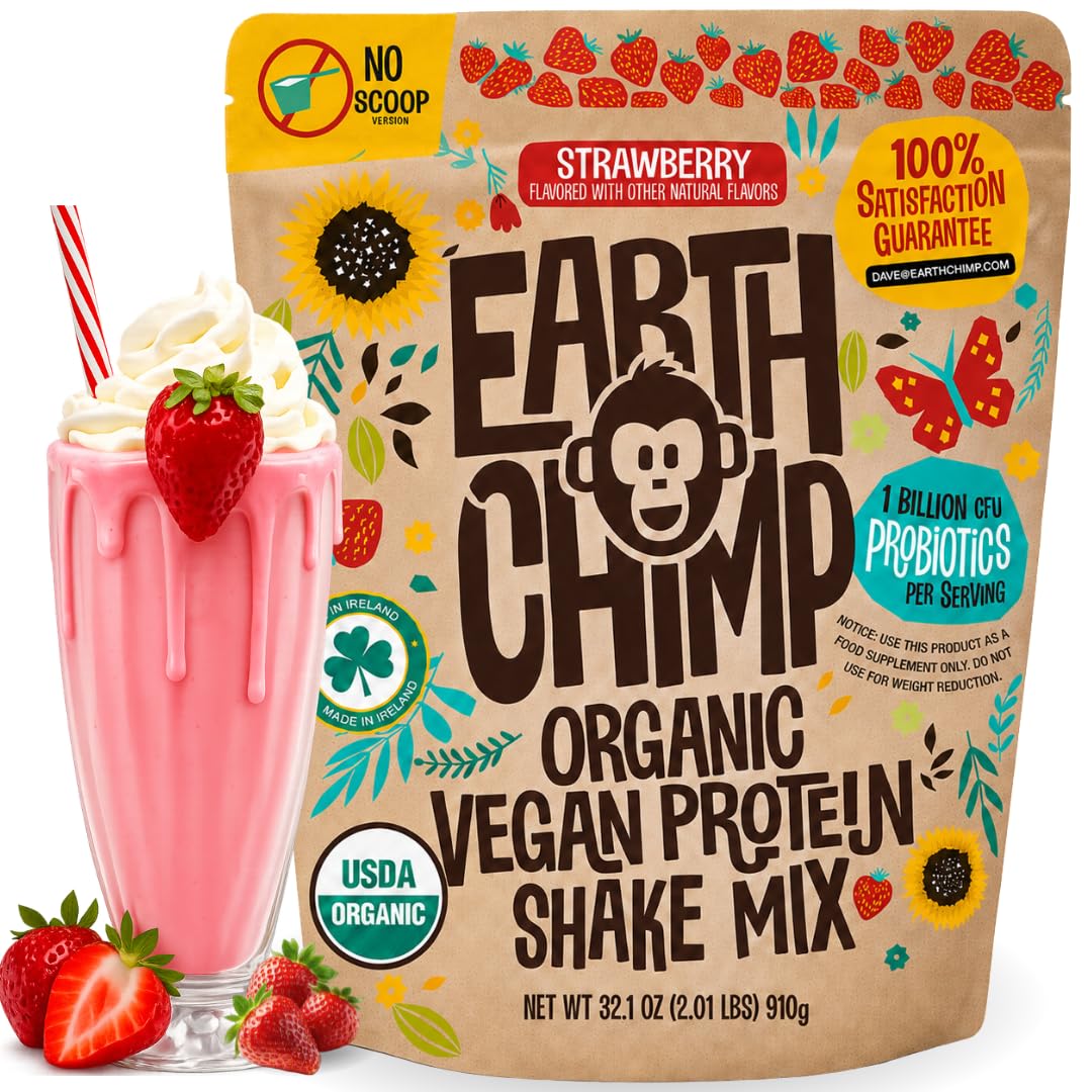 EarthChimp Organic Vegan Protein Powder, Plant Based, Vanilla, 2lb — Amazon image 11