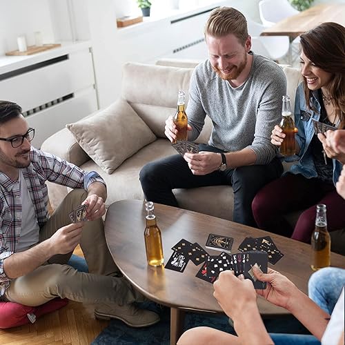 Miniatura 7 de WJPC Cartas de juego impermeables cartas de plástico baraja de cartas cartas de póquer de juego y fiesta oro caballero