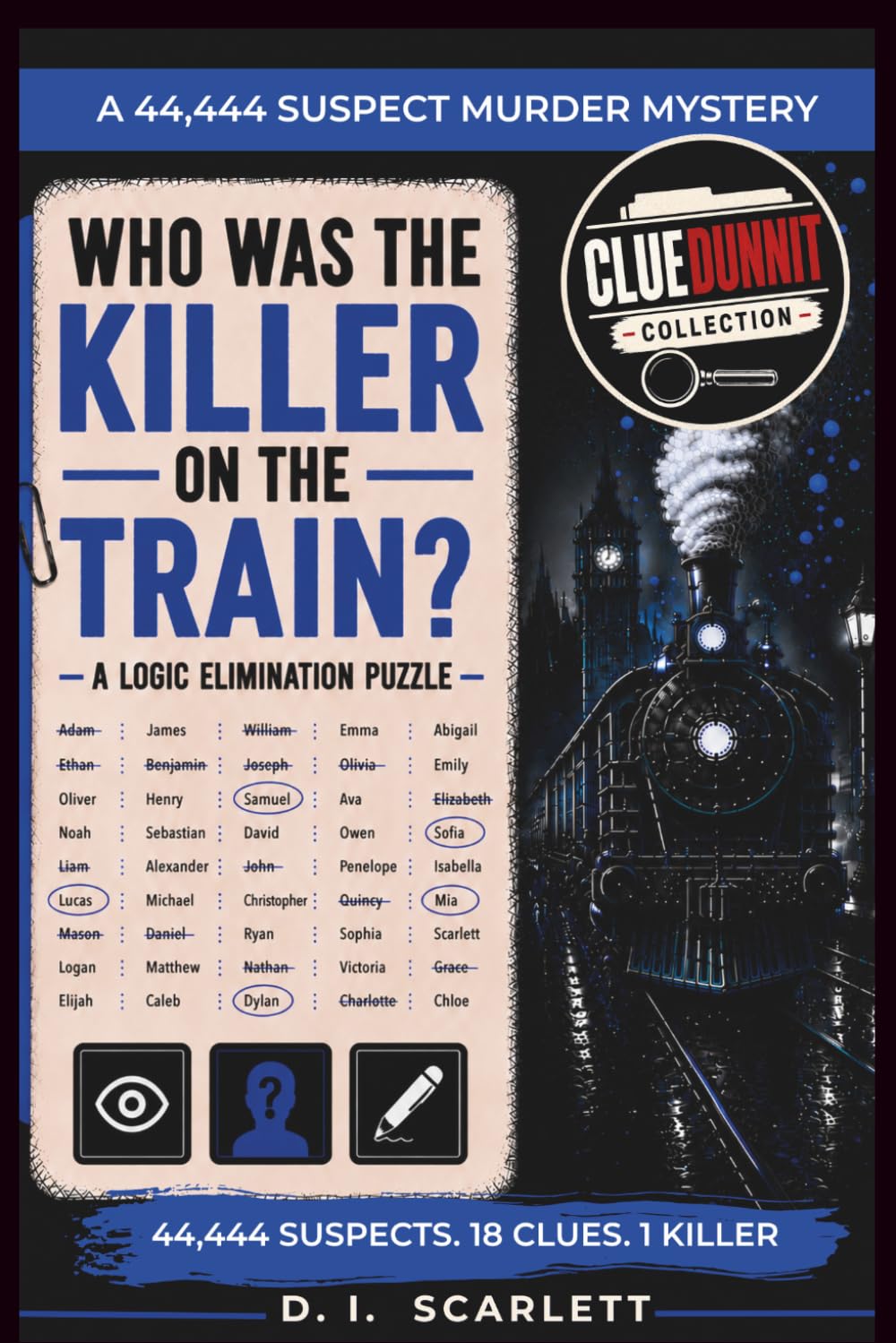 Who Was the Killer on the Train? 44,444 SUSPECT Murder Mystery | Logic Elimination Puzzle | CLUEDUNNIT COLLECTION©