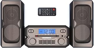 Magnavox MM435M-BK 3-Piece Compact CD Shelf System with Digital FM Stereo Radio, Bluetooth Wireless Technology, and Remote Control in Black | LCD Display | AUX Port Compatible | 2022 Version |