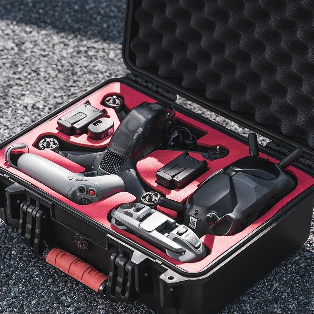PGYTECH Safety Carrying Case for DJI FPV Drone DJI FPV Googles Remote Controller, Hard Shell Design IP67 Water Resistance