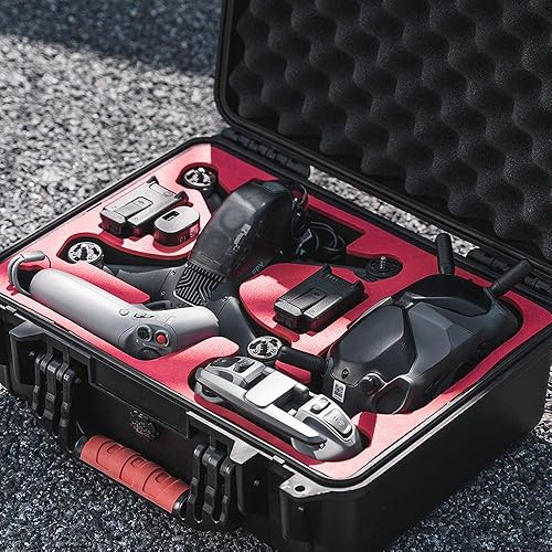 Miniatura 2 de PGYTECH Estuche de transporte de seguridad para DJI FPV Drone DJI FPV Googles Control remoto, diseño de carcasa dura IP67 resistencia al agua, Negro