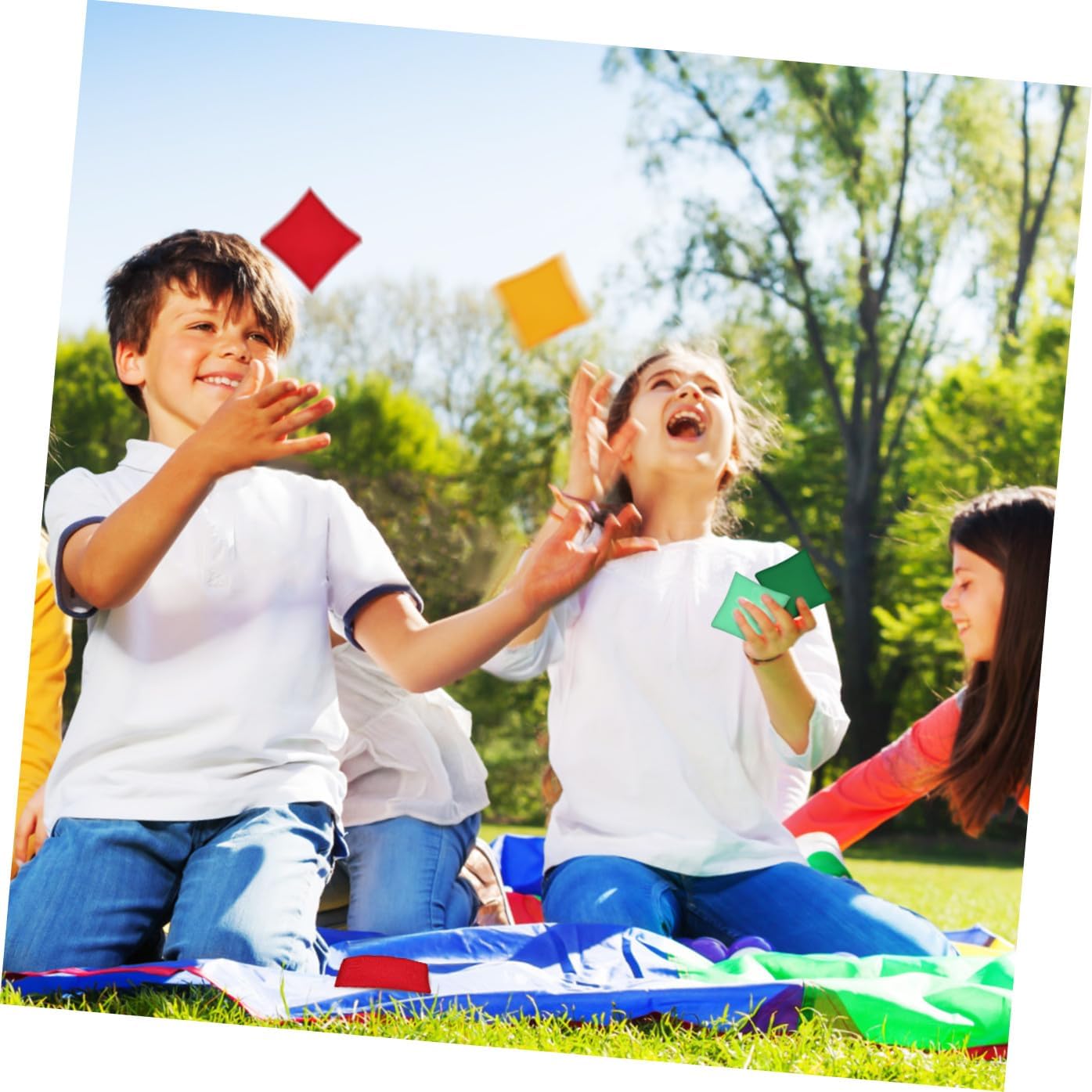 WEKAMOS 20pcs Toss Game Bean Bags Outdoor Fun for Boy Girl and Adults for Play for Field Day Games and Team Activities Sturdy Construction