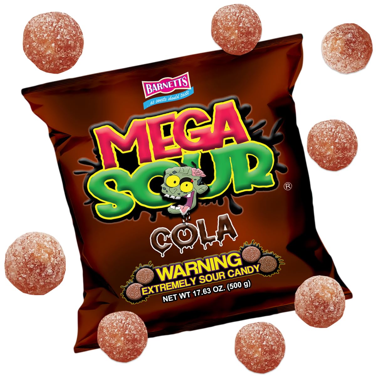 Barnetts Sweets Mega Sour Candy Cola 500g