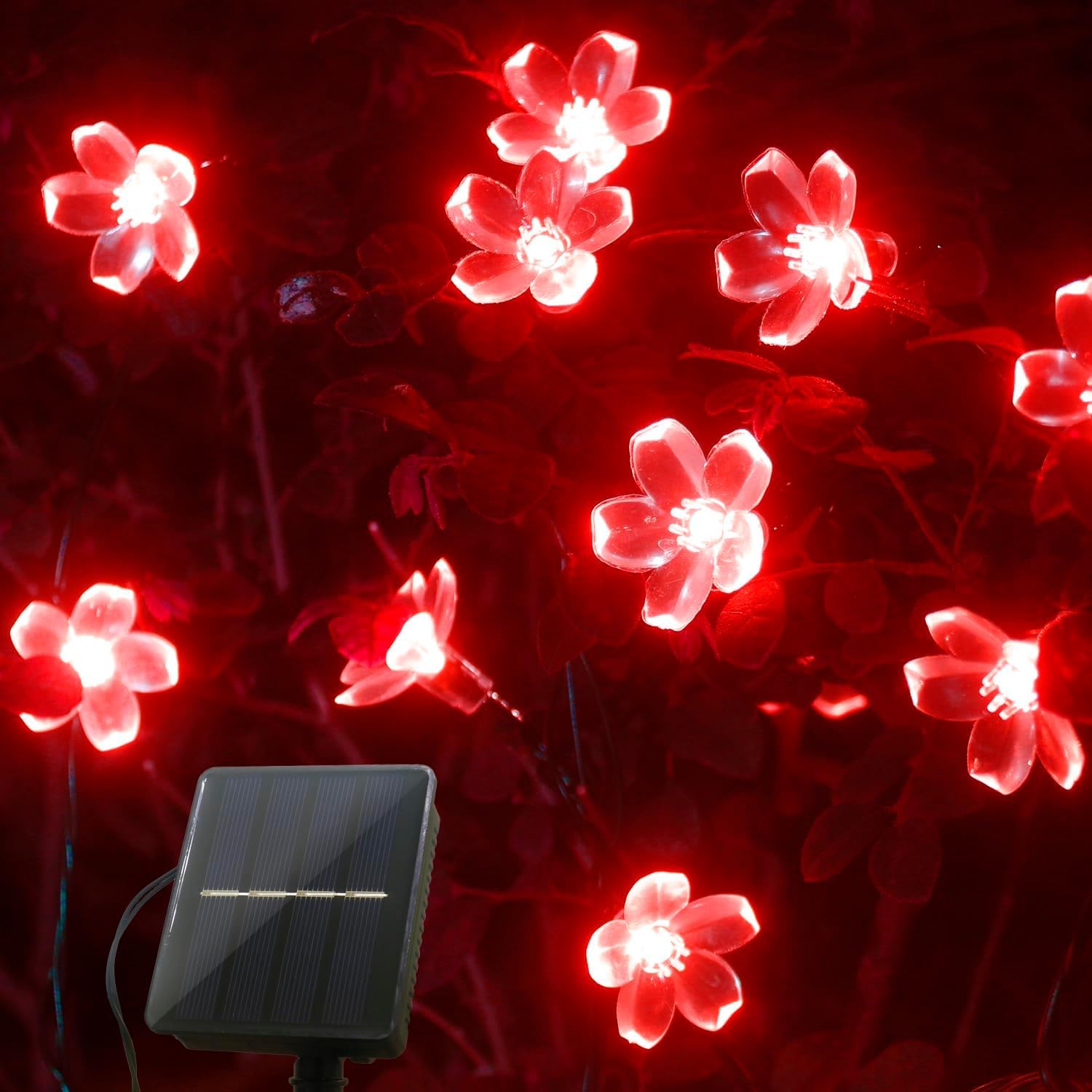 HHUYAMM Solar String Lights, 8 Lighting Modes,Solar String Lights, Used for Garden Fences and Courtyard Decorations