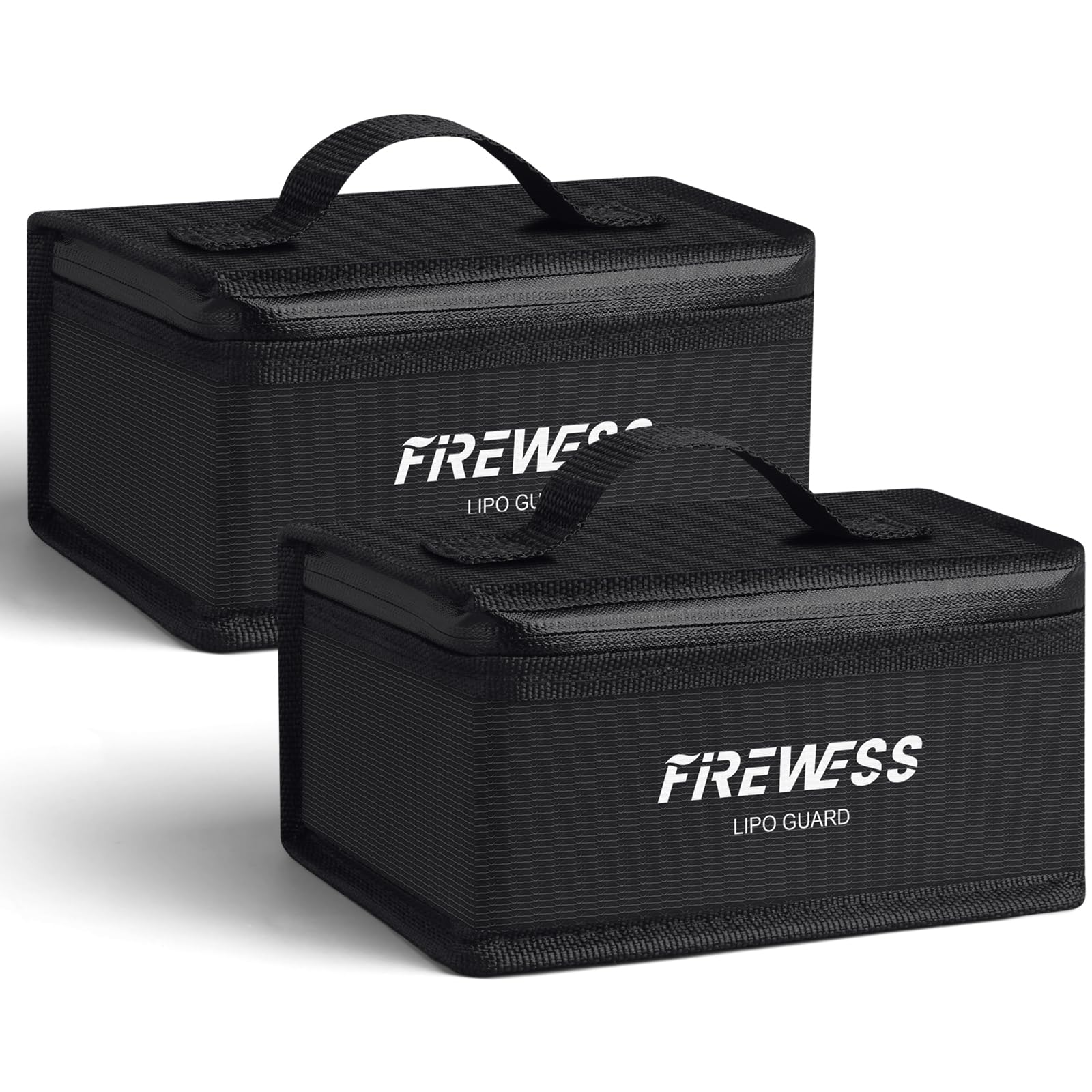 FIREWESS Lipo Safe Bag, Feuerfeste Box für Akkus, Akku Tasche Feuerfest, Pouch Fassungsvermögen Batterie Guard(2 Stück)