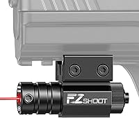 Vista 1 de EZshoot Mira láser roja compacta con montaje en riel Picatinny para riel de 11 mm/21 mm - Fácil de uso dual
