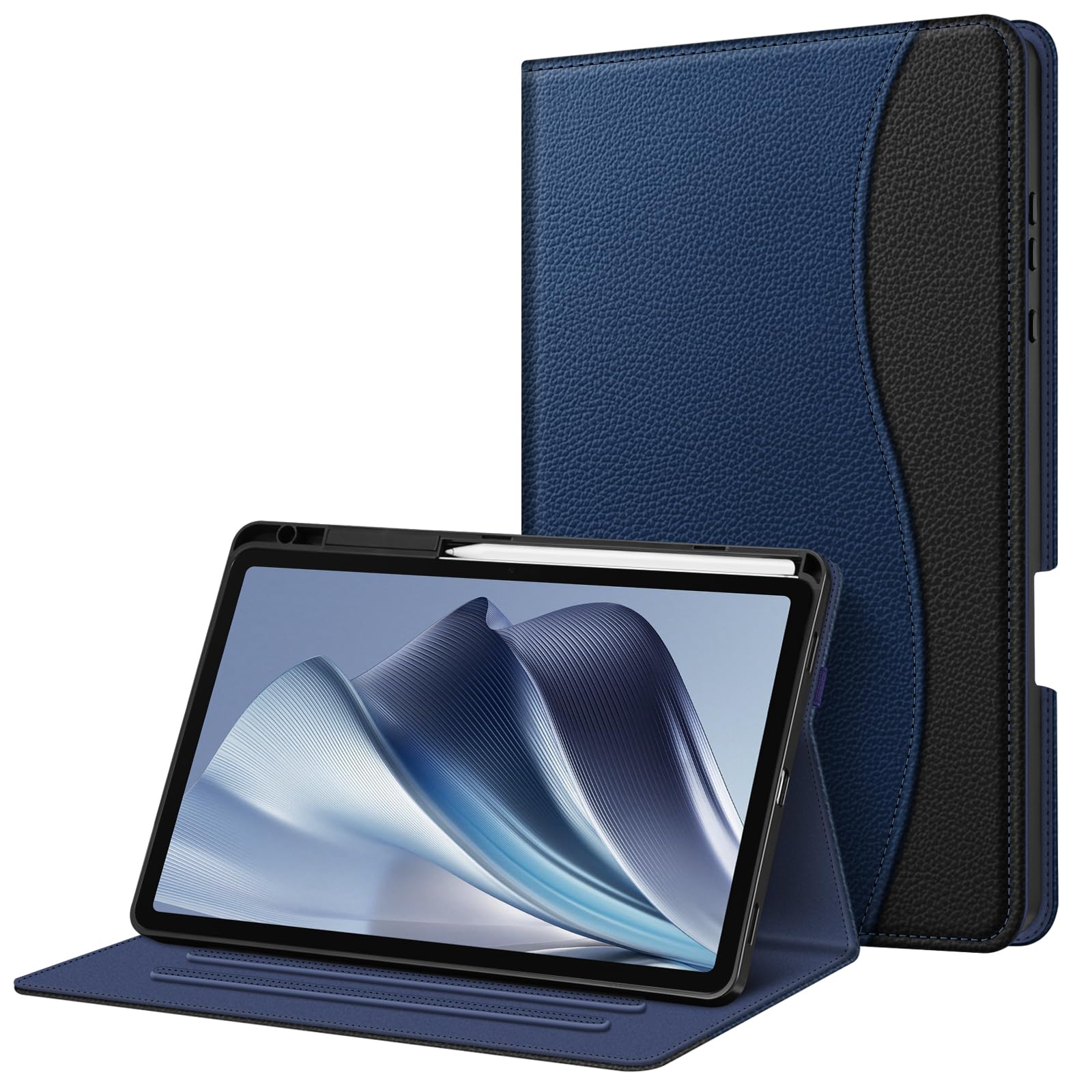 Fintie Multi-Angle Viewing Case for Samsung Galaxy Tab S11 11'', Navy | SM-X730/X736B 2025 Release, Soft TPU Back Cover, Front Card Pocket, S Pen Holder, Auto Wake/Sleep