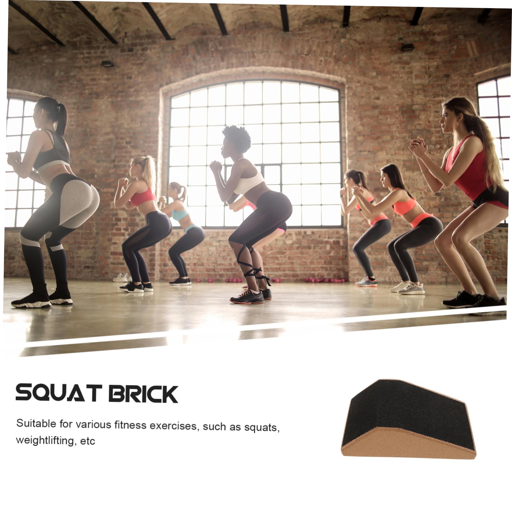 Bloque de Yoga de Corcho para Fitness, Antideslizante | Rampa Inclinada para Pantorrilla, Uso en Interior, Resistente Compresión, Fácil de Guardar y Llevar