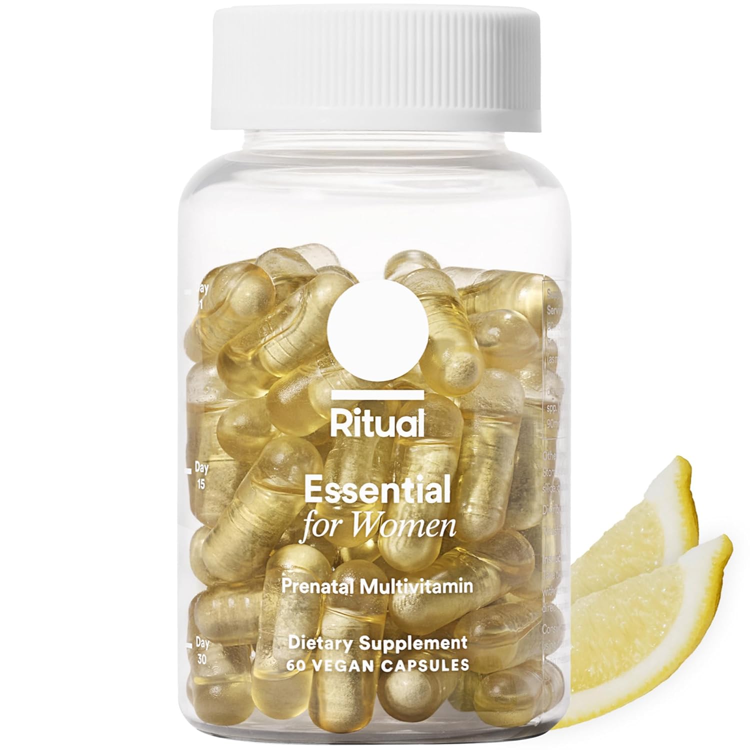 Ritual Essential for Women Prenatal Multivitamin Folate Choline for Neural Tube Support Omega-3 DHA for Fetal Brain Development