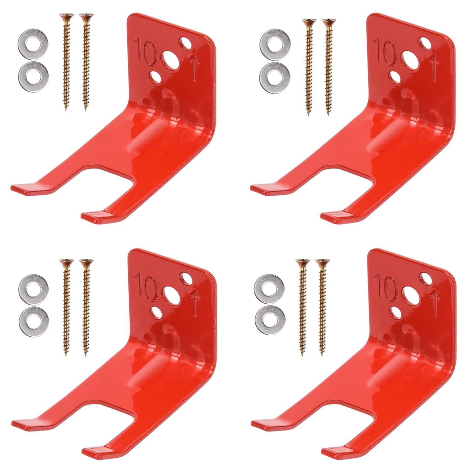 Fire Extinguisher Mount - fire Extinguisher Bracket - Brackets for 5BL-13lbs Chemical Extinguishers - Universal for All Extinguishers with Valve Body Slots - Easy Installation and Access - (4 Pack)