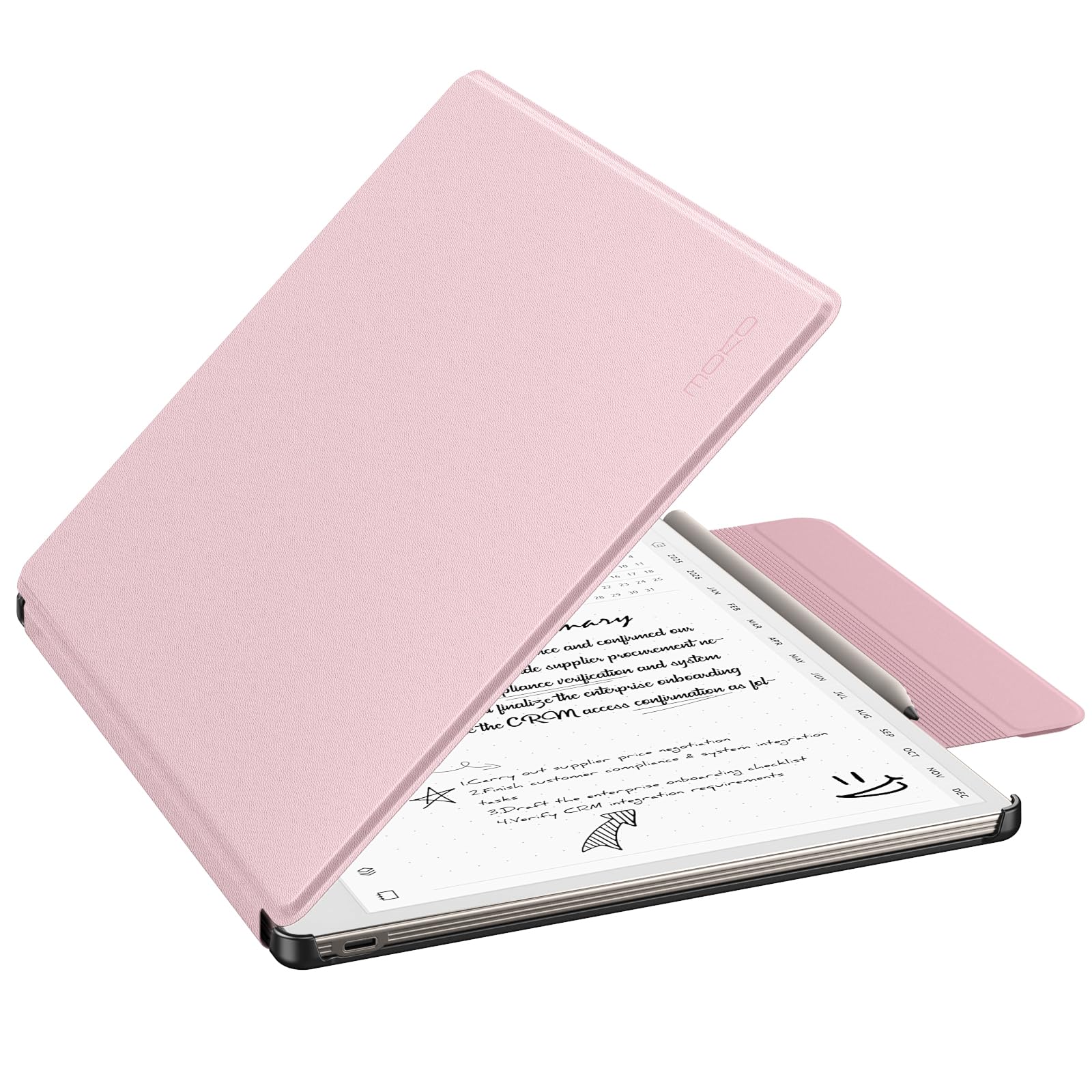 MoKo Case for Remarkable Paper Pure 10.3" 2026 with Pen Holder, Pink