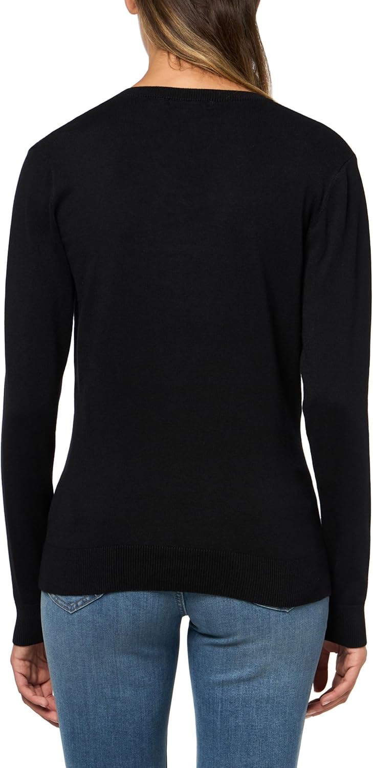 Guess Womens Eco Long Sleeve Miriam Triangle Logo Sweater - Image 2