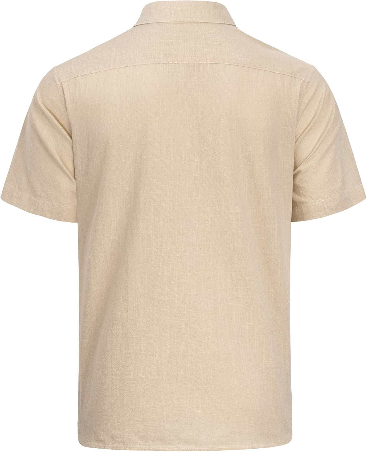 J.VER Men's Linen Short Sleeve Shirts Cotton Casual Lightweight Button Down Shirt Beach Vacation Summer Tops with Pocket - Image 4