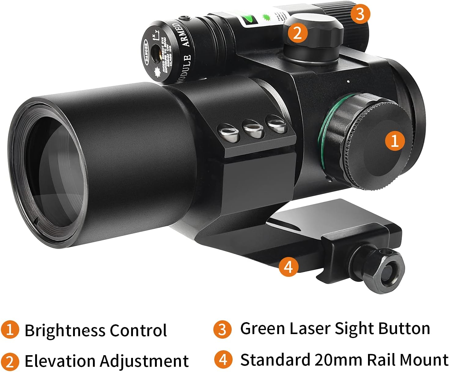 CVLIFE 1x30mm 4 MOA Red Green Dot Sight Micro Scope with Green Laser Reflex Sight with 20mm Mount : Sports & Outdoors