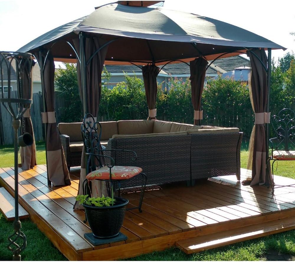 Garden Winds Replacement Canopy Top Cover for The Six Post Gazebo - RipLock 350