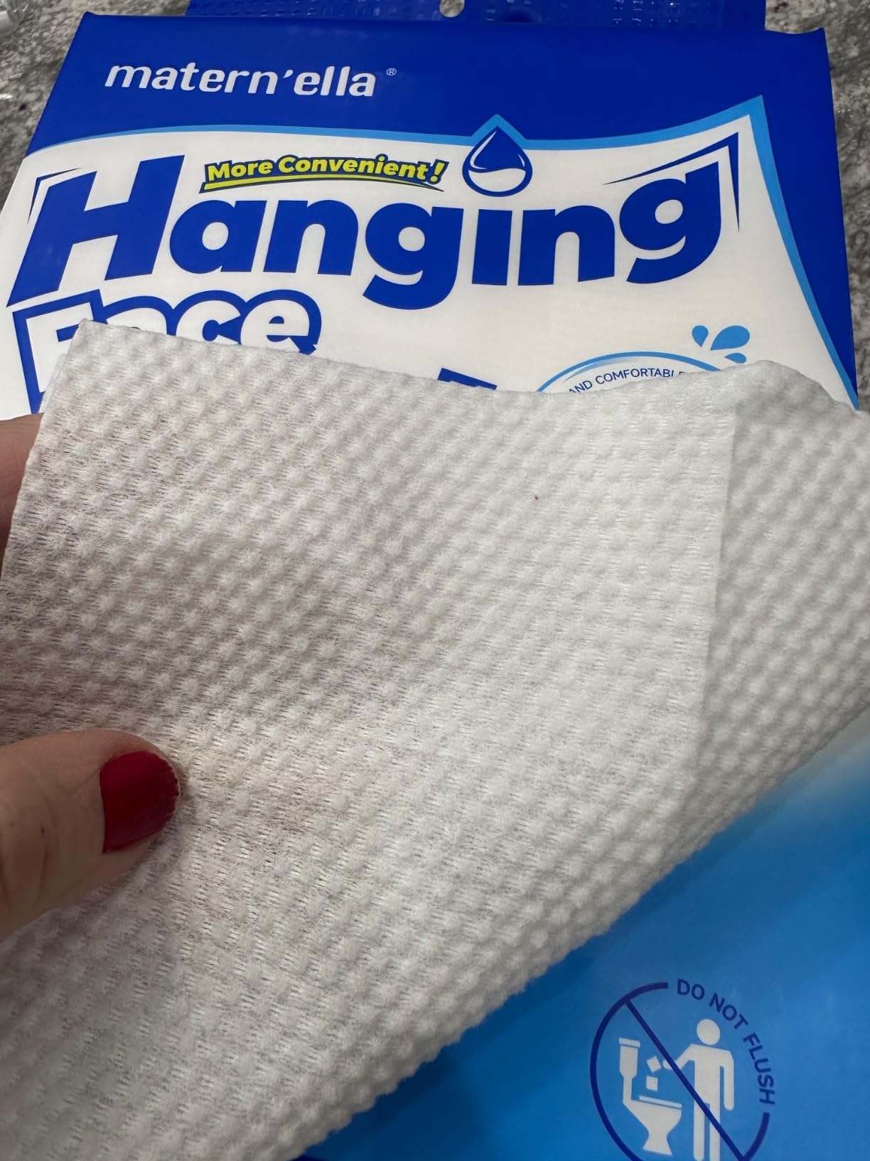 matern'ella Hanging Dry Wipes 332 Counts Face Towel Washcloth Facial Cleansing Thickened Makeup Remover Disposable Soft Face Towelettes for Sensitive Skin Fragrance and Alcohol Free Wet Dry Dual Use