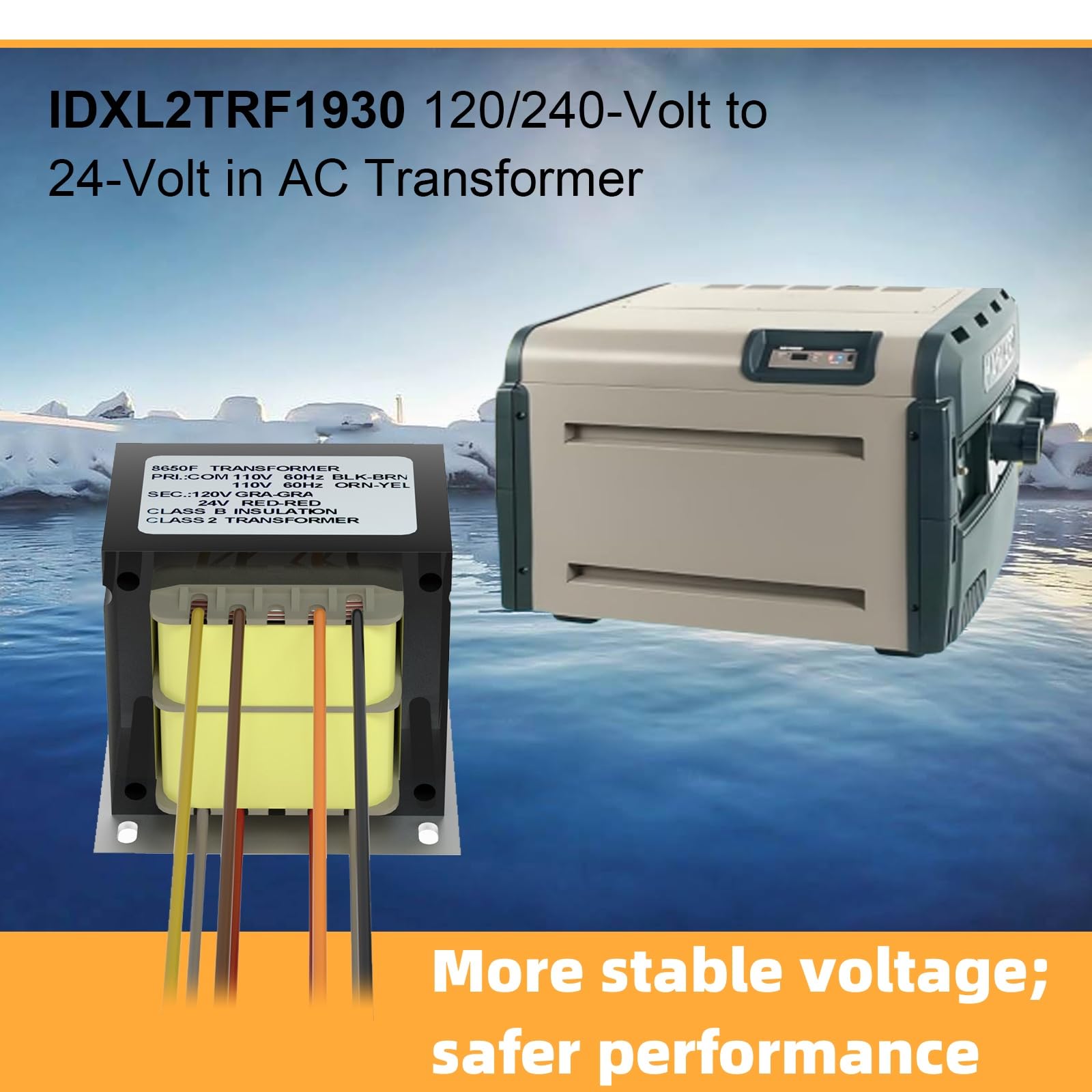 Hayward IDXL2TRF1930 Transformador de 120/240 voltios a 24 voltios en transformador de CA compatible con calentadores Hayward seleccionados