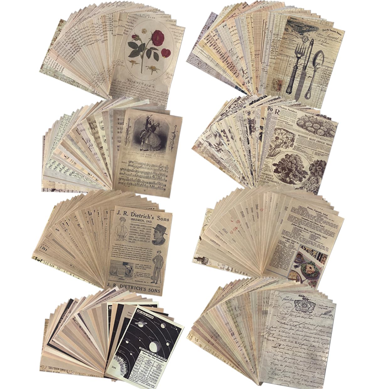 SUPJESWEK 240 Sheets Collage Material Vintage DIY Scrapbook Paper Journaling Scrapbooking Supplies for Notebook Decor Cottagecore Picture Frames DIY