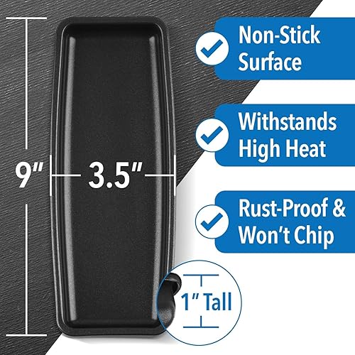 Miniatura 5 de IMPRESA Paquete de 2 bandejas para verduras – Compatible con parrillas Ninja Foodi serie AG300 y AG400 – 3.5 x 9 x 1 pulgadas – Bandeja