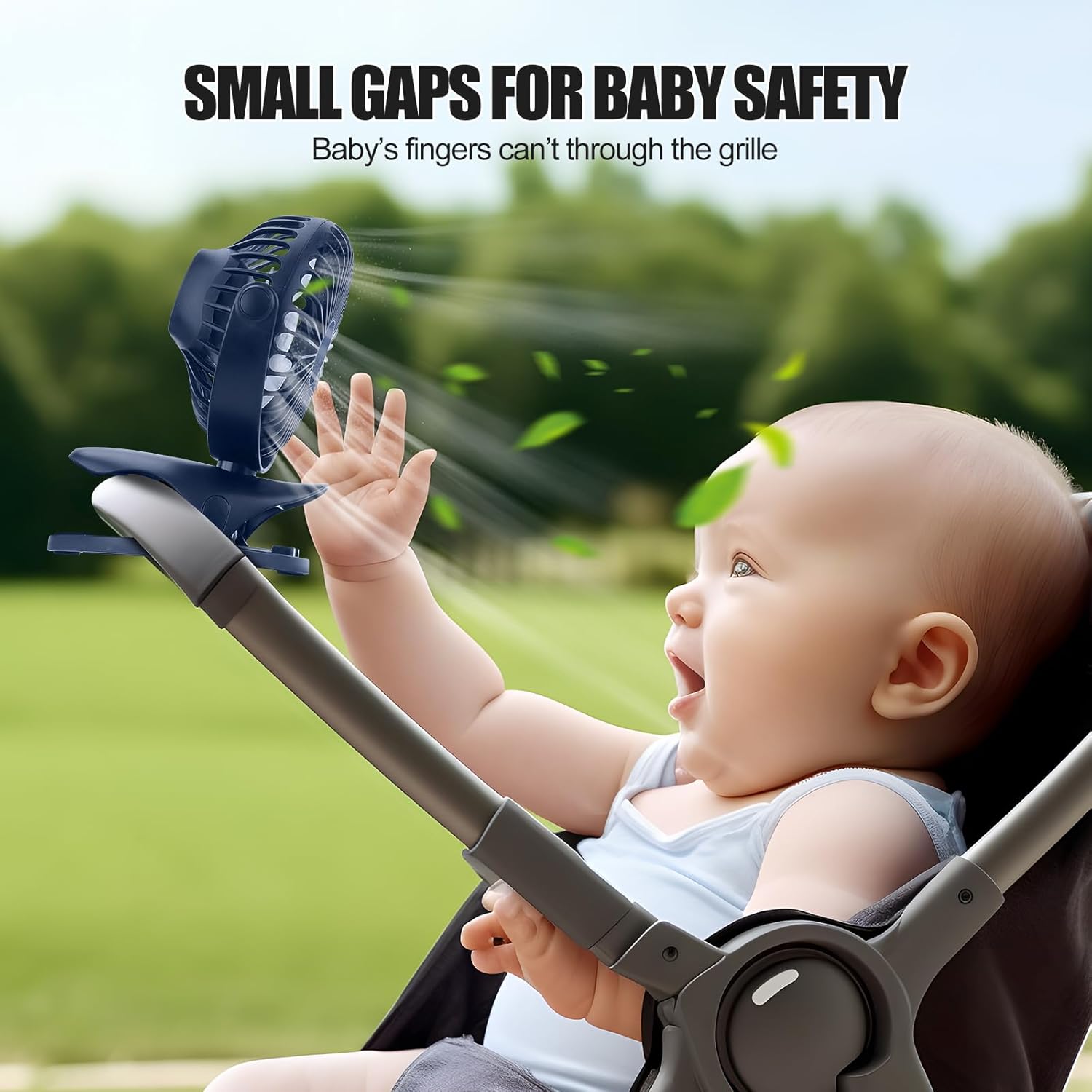 Portable Clip Fan Battery Operated,3 Speeds USB Rechargeable Mini Table Fan with Strong Airflow,360°Rotation Ultra Quiet Personal Desk Fan for Home Office Bedroom Dorm Stroller Camping - DeepBlue - Image 4