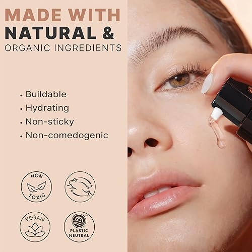 Miniatura 4 de Suero bronceador facial, fabricado en Estados Unidos con ingredientes naturales y orgánicos, autobronceador sin sol para la cara con ácido