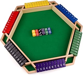 Comprar Shut The Box - Juego de Mesa de Madera para 6 Jugadores, Juegos de Dados clásicos, Juego de Viaje, Juego de matemáticas de Madera Tradicional para Pubs, Grandes Juegos de Mesa para Todo el