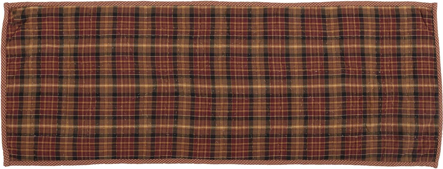 VHC Brands Abilene Country Red Independence Day Patchwork Rect Star Quilted Runner 13x36