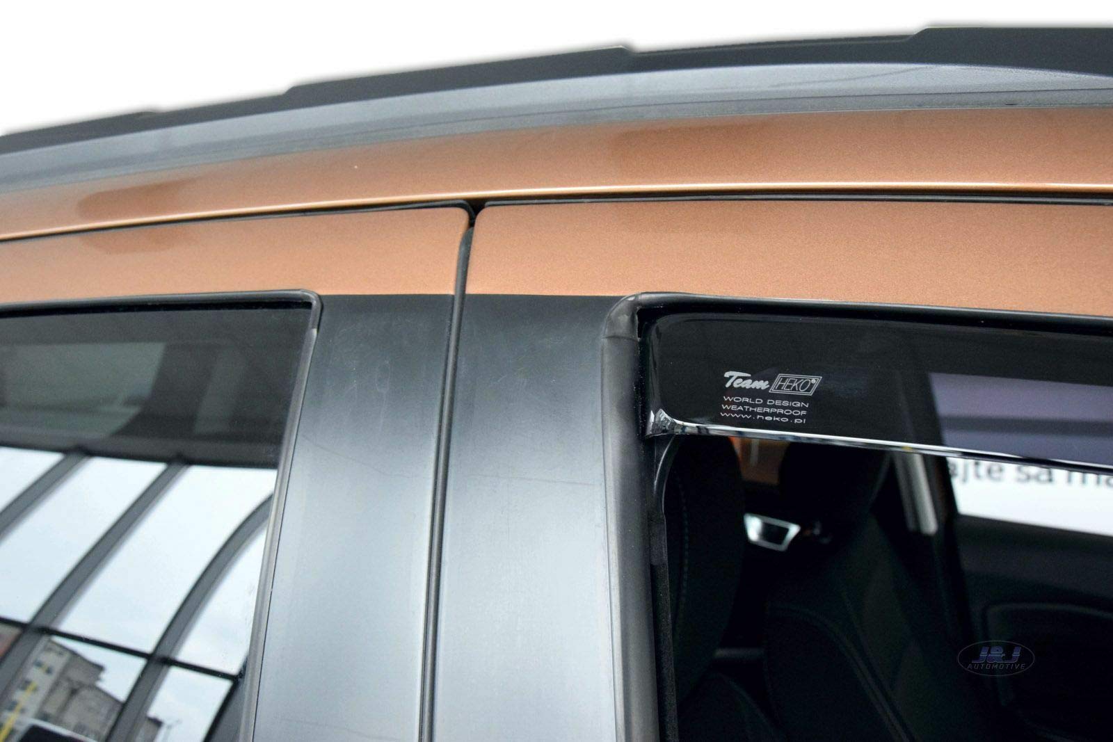 J&J AUTOMOTIVE Deflettori d'Aria per Ford Ecosport 2013-2022, Set da 2 Pezzi, Nero Fumé Oscurato Heko