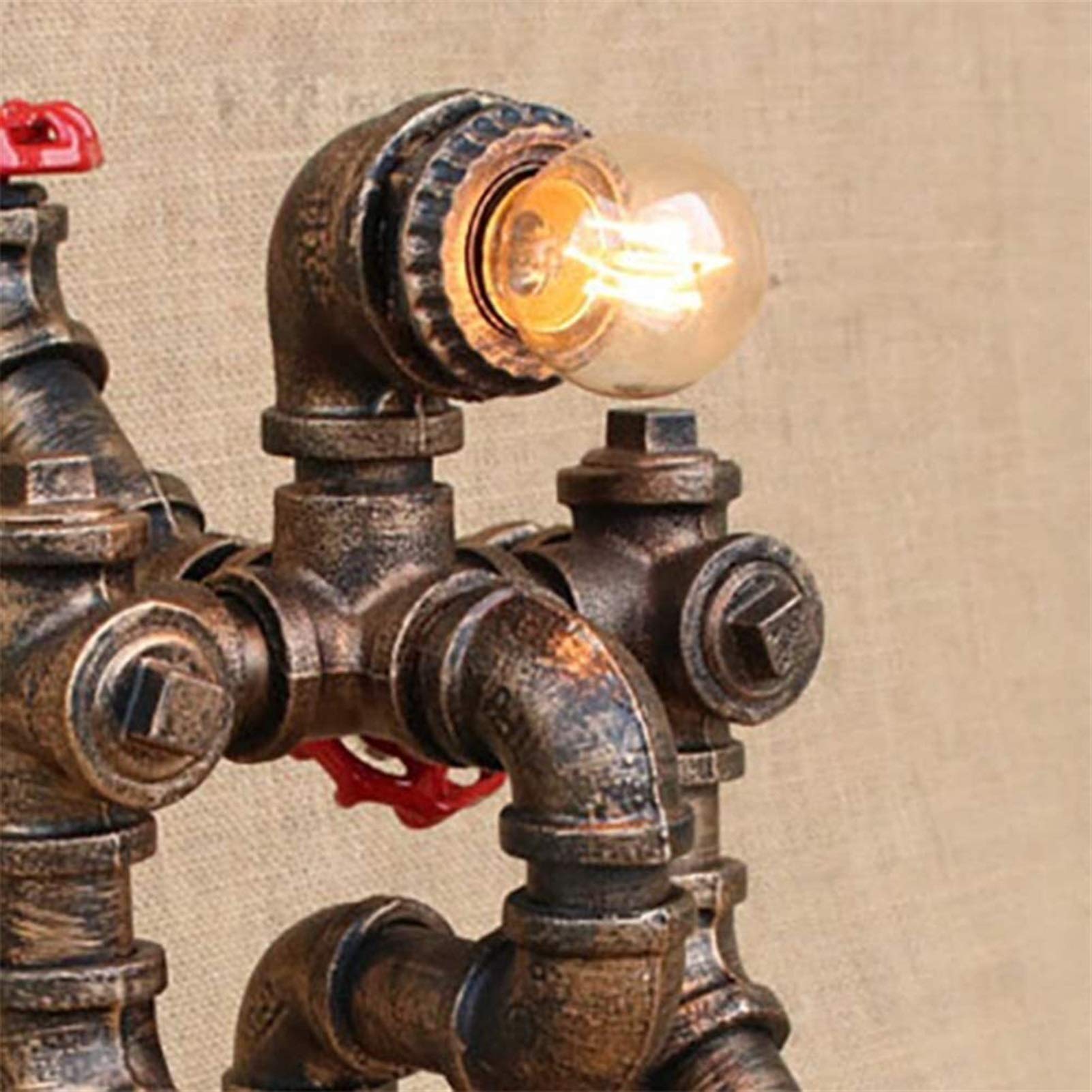 Schreibtischlampe Innovative Iron Robot Steam Schreibtischlampe Für Nachttisch Bar Restaurant Cafe Wasserpfeifenlampe,Ein
