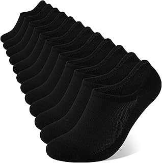 No Show Socks Men Cotton Low Cut Short Socks for Men Invisible Casual Thin Socks with Non Slip Grip(6 Pairs)