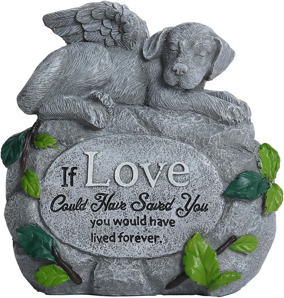 Dog Memorial Gifts for Loss of Dog - Forever My Guardian Angel Garden Dog Memorial Stone，Dog Passing Away Sympathy Gifts - Thoughtful Pet Loss Sympathy Gifts