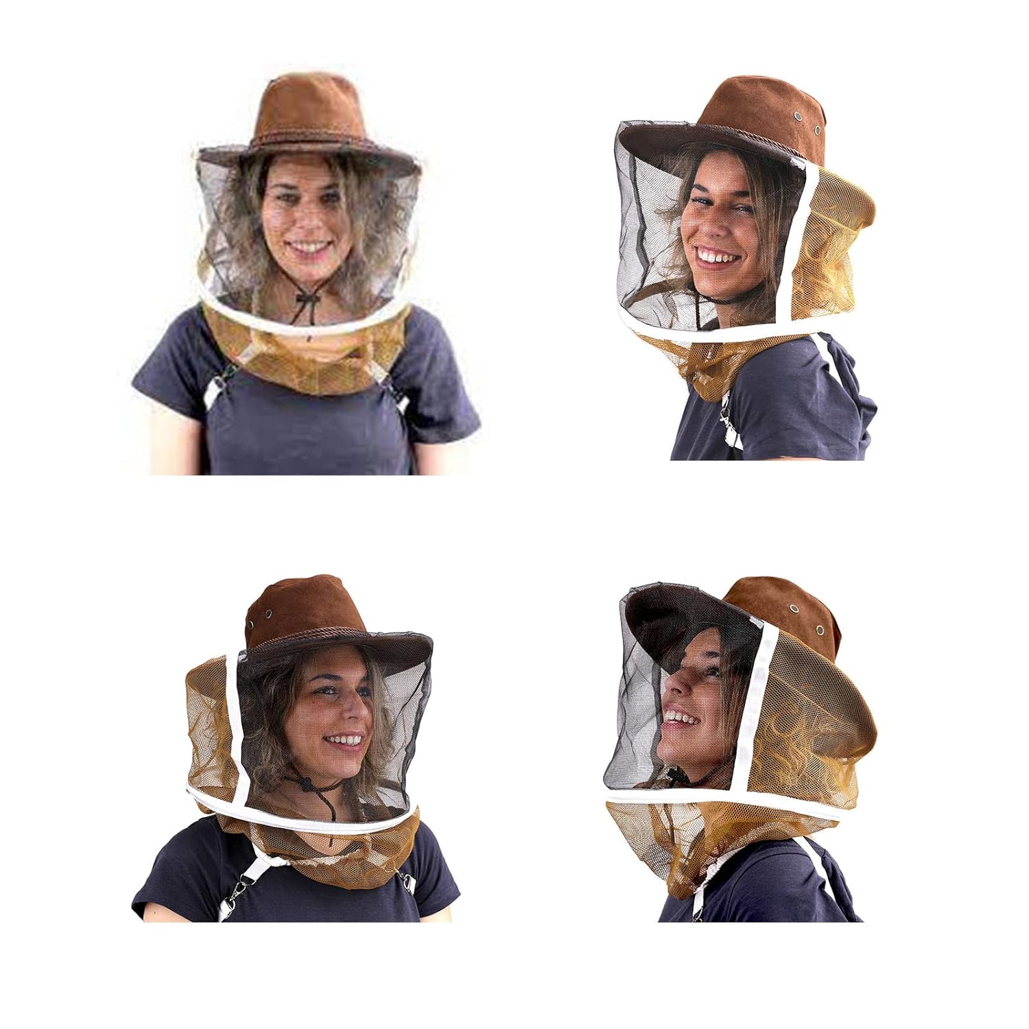 AukBeeFun Cowboy Beekeeper Hat with Veil Bee Veil Hat with Visibility Veil Outdoor Professional Beekeeping Protective Gear (1) - Image 7