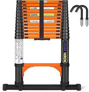 Telescopiing Ladder 12.5ft Extendable Extension Folding Non-Slip Ladder for Multi-Purpose Household