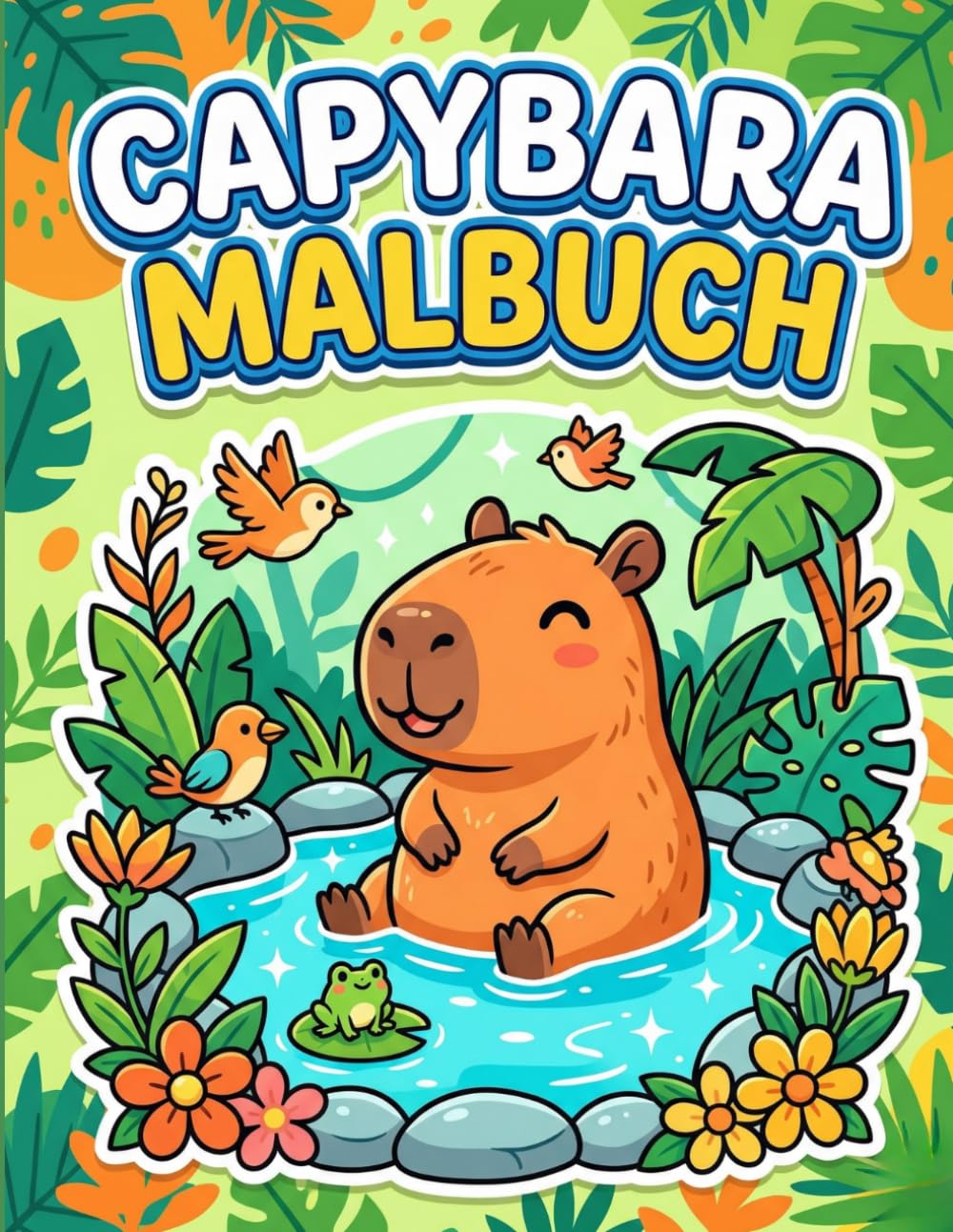 Capybara Malbuch: Niedliche Capybaras Ausmalbilder für Kinder, Jugendliche und Erwachsene – Spaß & Entspannung garantiert