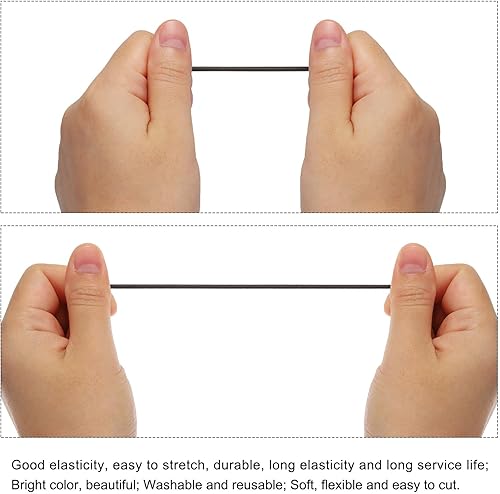 Vista 202 de PATIKIL Cuerda elástica elástica de 1/8 pulgadas, 11 yardas (0.118 in x 32.8 ft), color verde militar para manualidades, correas de gancho