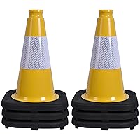 Vista 54 de OrangeStar Conos de tráfico de 12 pulgadas, paquete de 4 conos de seguridad azules con collares reflectantes, base resistente para práctica