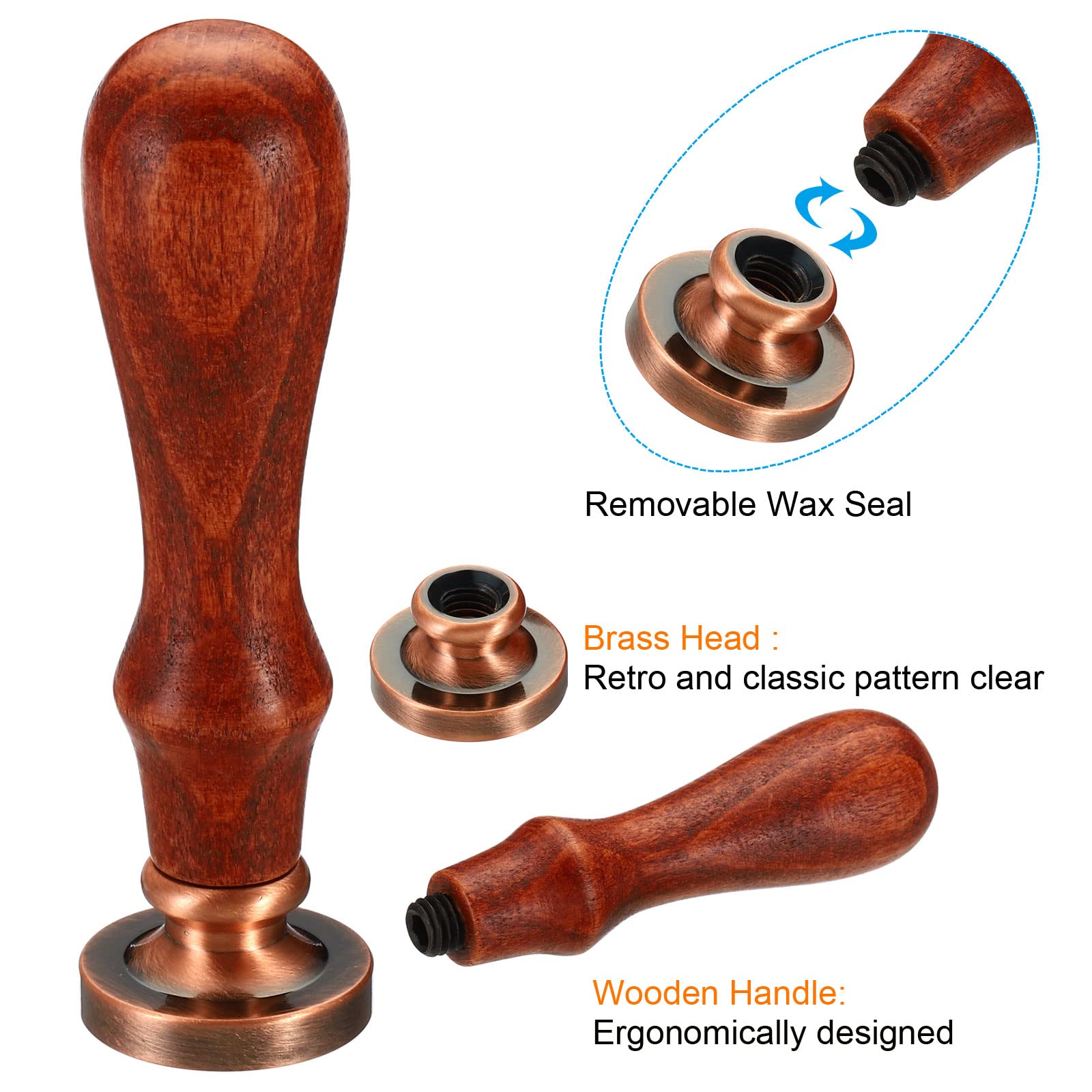 PATIKIL Round Blank Wax Seal Stamp - Image 3