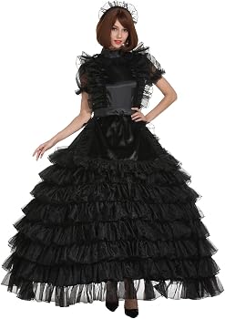 crossdresser prom dress GOceBaby Women French Maid Shiny Satin Organza Long Puffy Dream Crossdressing (Medium) Black : Clothing, Shoes & Jewelry nyla_collection_23522967582_position Sleeve length:Sleeves from Tulle High Side Leg Slit Buy Elegant Short Sleeve