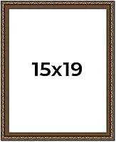 Vista 185 de Marco de fotos completo de madera dorada envejecida de 16 x 20 pulgadas con plexiglás acrílico UV, parte trasera de tablero de espuma y accesorios