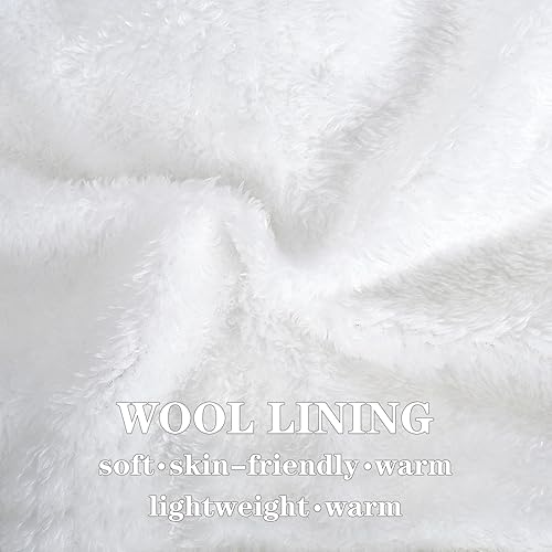 Miniatura 3 de Gorro de punto con pompón para mujer, gorro de invierno cálido con forro polar para mujer