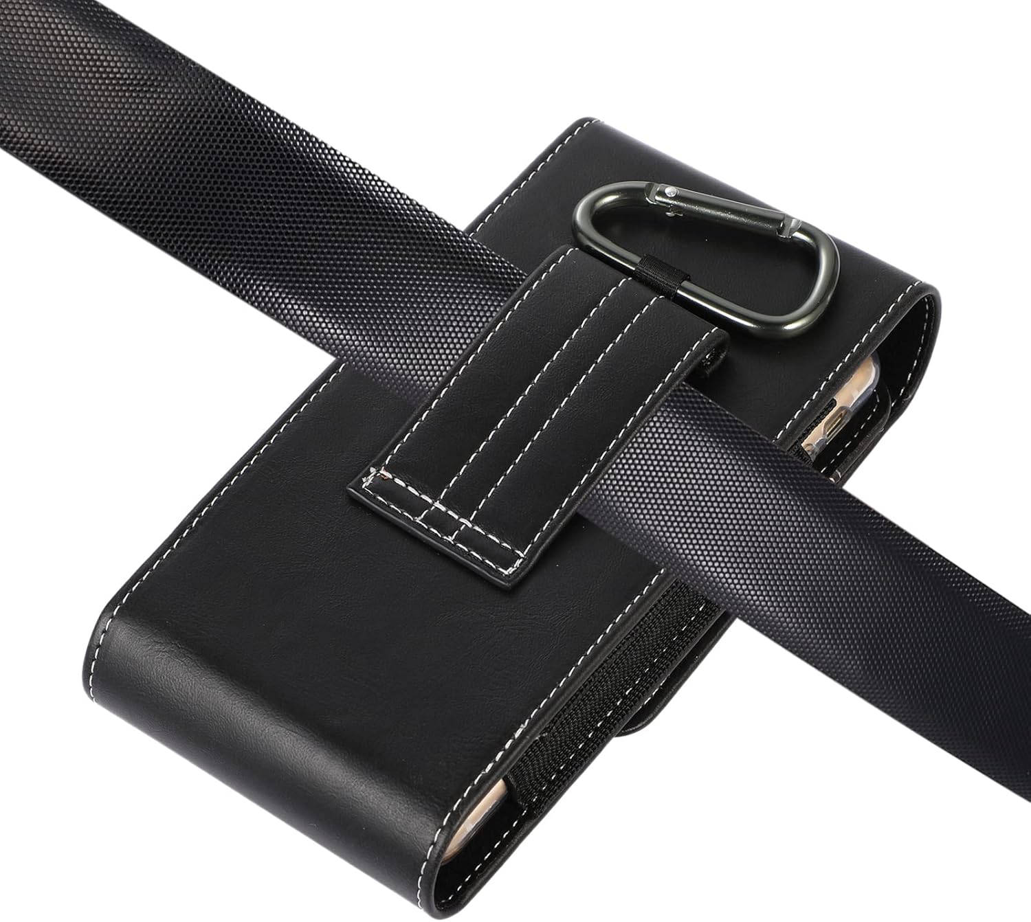 Dual Phone Holster Pouch Case 2 Cell Phone Belt Holder for S24 Ultra S24+ Plus S23 Ultra S22 Ultra S21+ S20+ A15 A55 A54 A53 A35 A2514 Pro Max Moto G Stylus 2023 Pixel 6 (Black) - Image 6