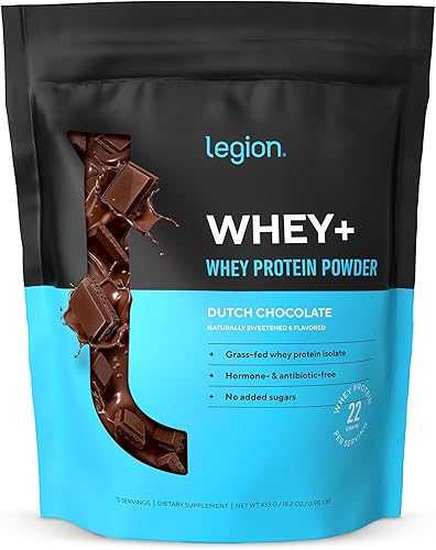 Vista 68 de LEGION Whey+ - Proteína aislada de suero de vacas alimentadas con pasto, baja en carbohidratos, baja en calorías, sin OMG, sin lactosa, sin gluten