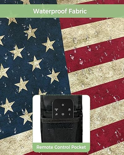 Miniatura 3 de Funda de TV para exteriores, con bandera estadounidense, impermeable y resistente a la intemperie, protector de pantalla LCD móvil de 30 a 32