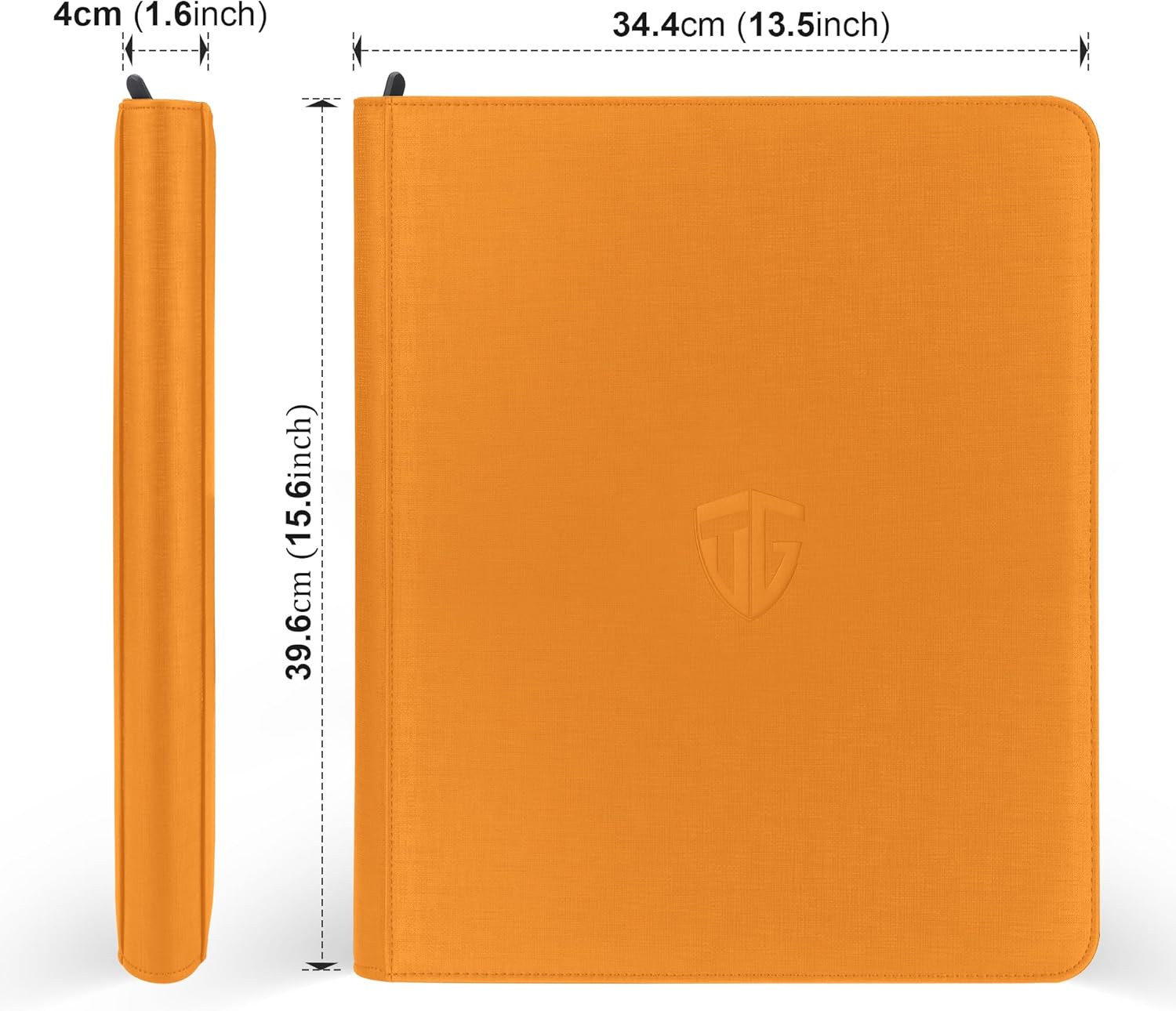 Toploader Binder,Holds 216 Toploaders,9 Pocket Top Loader Binder with Sleeves for 3"x4" Rigid Toploaders Hard Cases,Top loader Binders for TCG, MTG Card Binder, Trading Cards Binder(Orange)