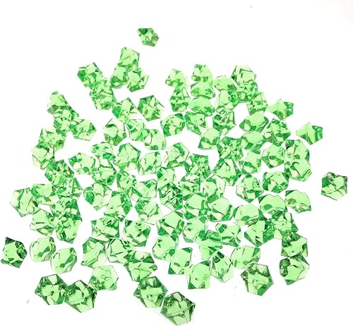 100 piezas de diamantes de 0.39 pulgadas, piedras acrílicas de cristal de acrílico transparente, para decorar jarrones de imitación irregular,
