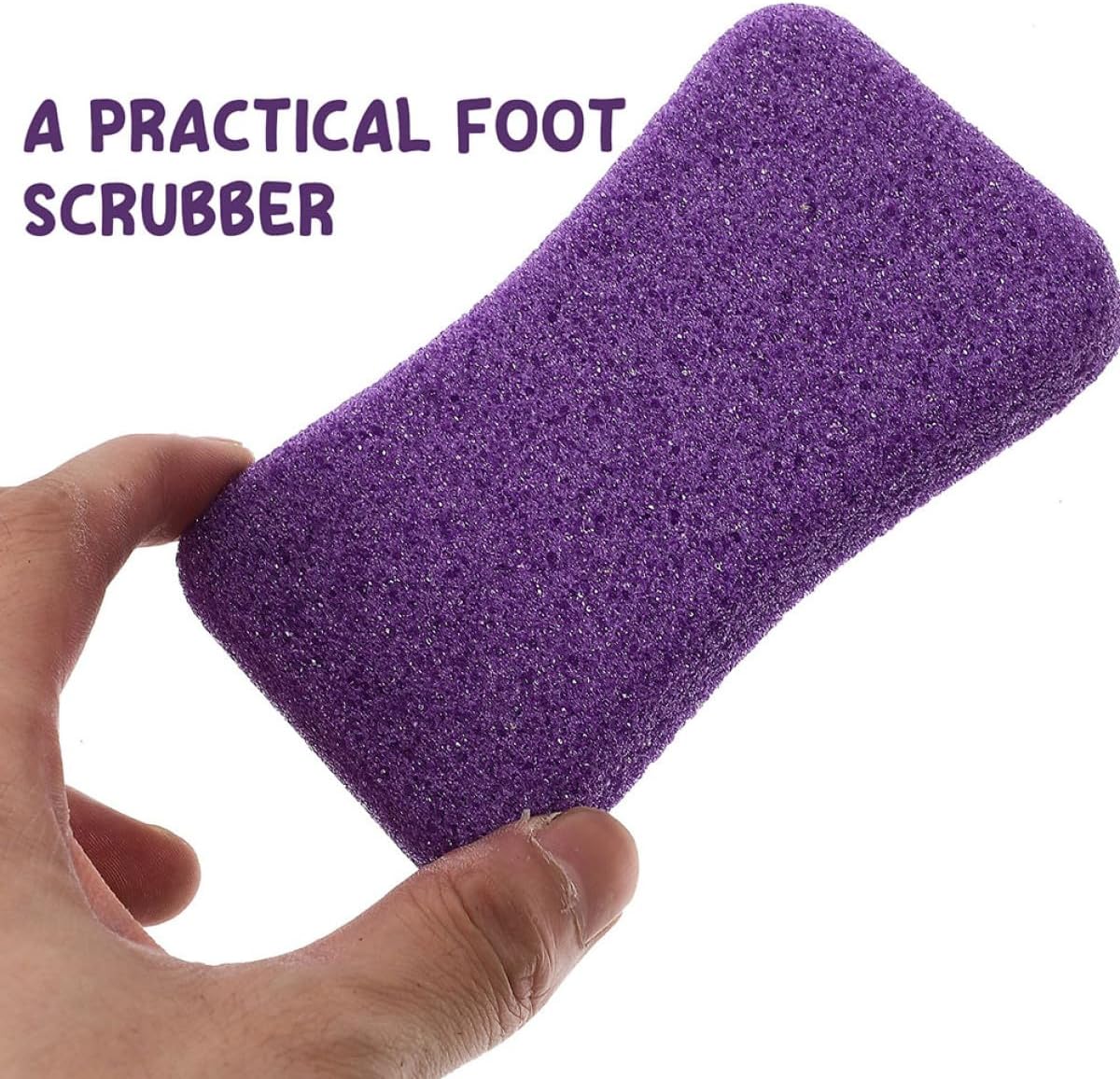 BETOOKY 4pcs Foot Pumice Stone Callus Remover Foot Scrubber for Dead Skin Exfoliating Pedicure Tools with Handheld File for Home Care