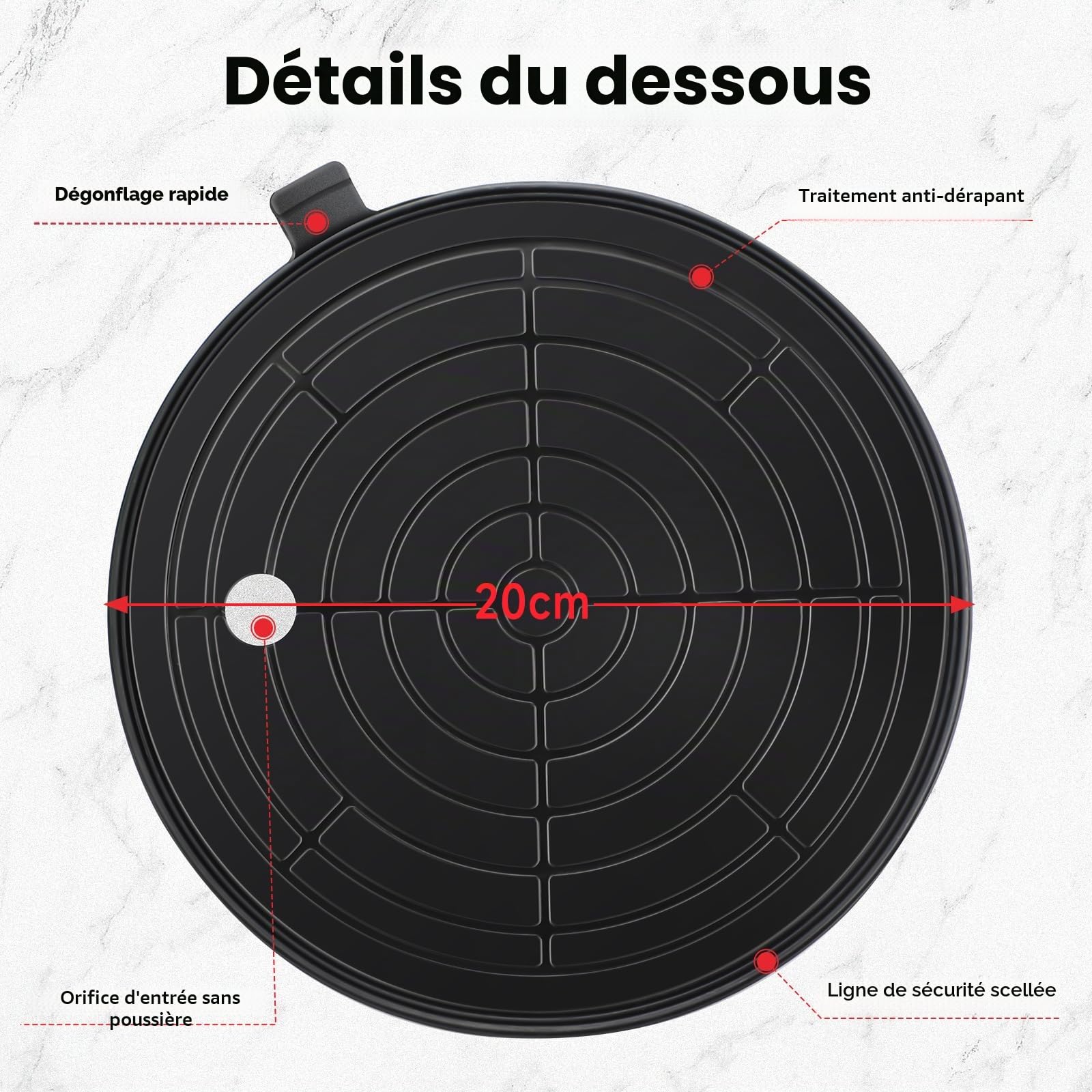 Ventouse Carrelage 2 Pièces,Ventouse Vitre Professionnelle avec Boîte à Outils Portable,Ventouse Vitrier Pour Vitre, Plaques, Carrelage,Capacité de levage de 200 kg